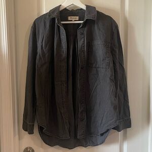 Madewell Black Button-Up/Chambray Shirt